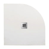 PIATTO DOCCIA SEMICIRCOLARE IN MARMORESINA BIANCO MODELLO STONE FREE H2,8